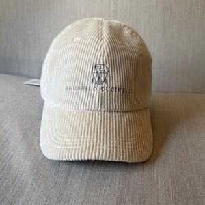 Brunello Cucinelli Beige Corduroy Hat